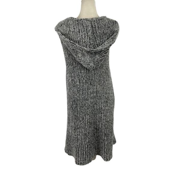 Mia & Tess Sleeveless Longline Open Hoody Cardigan Vest Sweater in Brushed Yarn - Picture 6 of 11